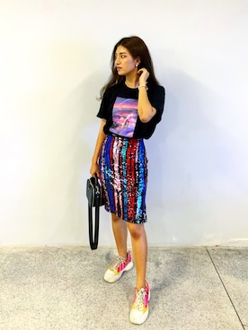 「skirt」｜「アイテム（アクセサリー）」を使った、テラーのレビューさん（レディース・167cm）の秋コーディネート