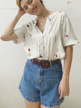 「flower」｜「アイテム（アクセサリー）」を使った、テラーのレビューさん（レディース・167cm）の春コーディネート