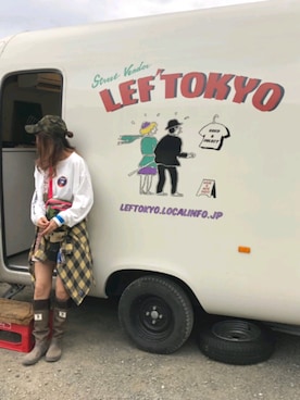「ふもとっぱらキャンプ場」｜Yuuka Kuboさん（レディース・162cm）の秋コーディネート