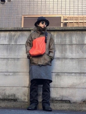 「アイテム（サングラス）」を使った、akiyoshiさん（メンズ・173cm）の冬コーディネート