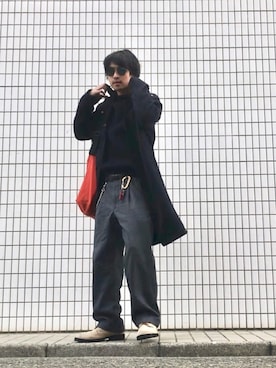 「2018マイベストコーデ」｜「アイテム（スラックス）」を使った、akiyoshiさん（メンズ・173cm）の冬コーディネート
