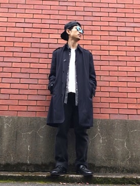 「FENDI（フェンディ）のアイテム（サングラス、グリーン系）」を使った、akiyoshiさん（メンズ・174cm）の冬コーディネート