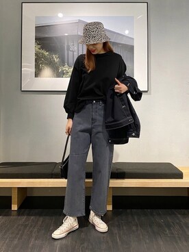 「COLONY 2139（コロニートゥーワンスリーナイン）のアイテム（デニムジャケット）」を使った、MISAKIさん（レディース・175cm）の春コーディネート