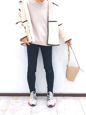 「アントマリーズ」｜「アイテム（スウェット）」を使った、ＹＫさん（レディース・160cm）の冬コーディネート