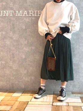 「アントマリーズ」｜「アイテム（スウェット）」を使った、ＹＫさん（レディース・160cm）の冬コーディネート