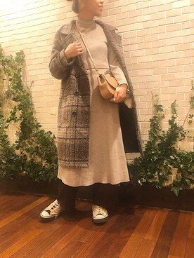 「アントマリーズ」｜「アイテム（スラックス）」を使った、ＹＫさん（レディース・160cm）の冬コーディネート