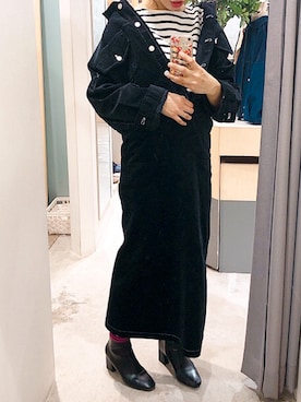 「アントマリーズ」｜「アイテム（カバーオール）」を使った、ＹＫさん（レディース・160cm）の冬コーディネート