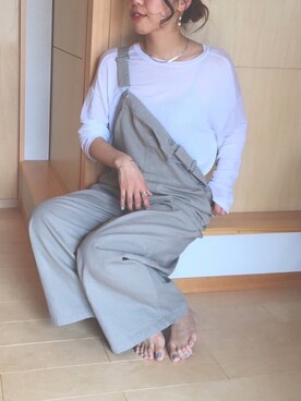 「アントマリーズ」｜「アイテム（オールインワン・サロペット）」を使った、ＹＫさん（レディース・160cm）の春コーディネート