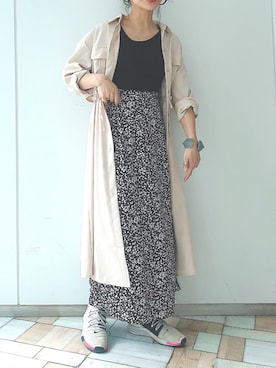 「アントマリーズ」｜「アイテム（シャツワンピース）」を使った、ＹＫさん（レディース・160cm）の春コーディネート