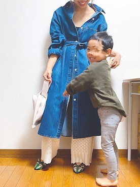 「アントマリーズ」｜「アイテム（シャツワンピース）」を使った、ＹＫさん（レディース・160cm）の春コーディネート