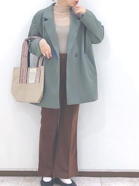 「アントマリーズ」｜「アイテム（チェスターコート）」を使った、ＹＫさん（レディース・160cm）の秋コーディネート