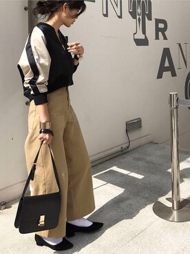 「ドラフトエヴリス」｜「アイテム（ブルゾン）」を使った、acco.mamaさん（レディース・160cm）の春コーディネート