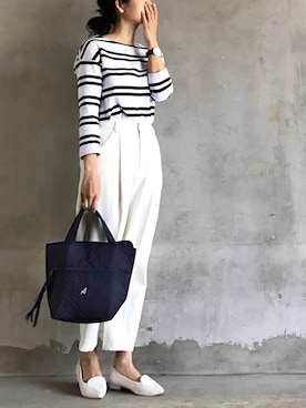 「acco.mama」｜acco.mamaさん（レディース・160cm）の春コーディネート