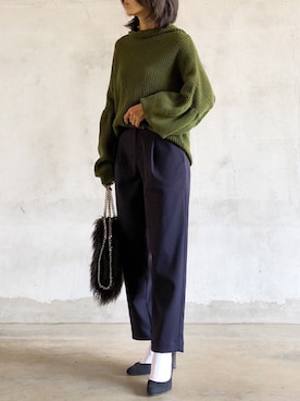 「acco.mama」｜acco.mamaさん（レディース・160cm）の冬コーディネート