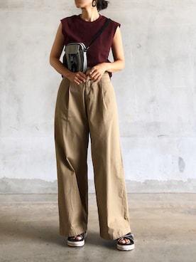 「acco.mama」｜acco.mamaさん（レディース・160cm）の夏コーディネート