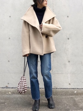 「MINITZ（ミニッツ）のアイテム」を使った、acco.mamaさん（レディース・160cm）の冬コーディネート