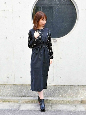 「アイテム（ブーティ）」を使った、STYLEBLOCKさん（レディース・164cm）の秋コーディネート