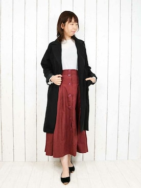 「STYLEBLOCK（スタイルブロック）のアイテム（チェスターコート）」を使った、STYLEBLOCKさん（レディース・164cm）の秋コーディネート