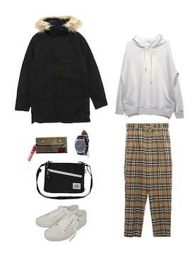 「アイテム（財布）」を使った、STYLEBLOCKさん（メンズ・174cm）の冬コーディネート