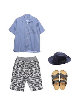 「STYLEBLOCK（スタイルブロック）のアイテム（帽子）」を使った、STYLEBLOCKさん（メンズ・174cm）の春コーディネート