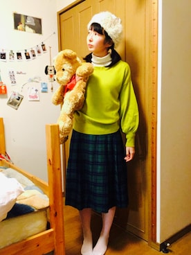 「KEITH（キース）のアイテム」を使った、すずさん（レディース・157cm）の冬コーディネート