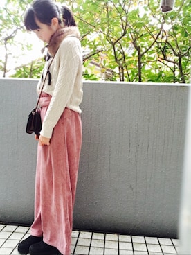 「TYPE-C-80’S-3CONDITION（タイプシーエイティーズスリーコンディション）のアイテム」を使った、すずさん（レディース・157cm）の冬コーディネート