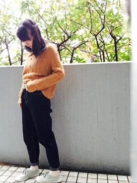 「TYPE-C-80’S-3CONDITION（タイプシーエイティーズスリーコンディション）のアイテム」を使った、すずさん（レディース・157cm）の冬コーディネート