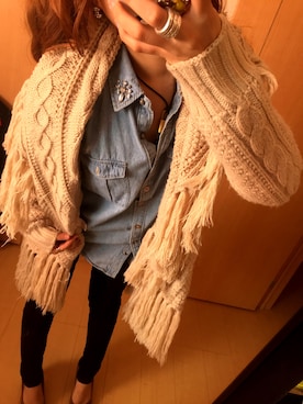 「DURAS（デュラス）のアイテム（その他アウター）」を使った、Rei Yonezawaさん（レディース・156cm）の春コーディネート