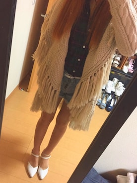 「DURAS（デュラス）のアイテム（その他アウター）」を使った、Rei Yonezawaさん（レディース・156cm）の春コーディネート