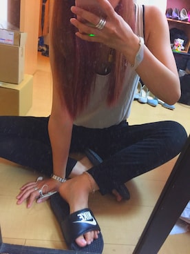 「DURAS（デュラス）のアイテム（オールインワン・サロペット）」を使った、Rei Yonezawaさん（レディース・156cm）の夏コーディネート
