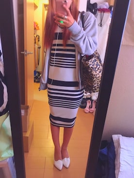 「EGOIST（エゴイスト）のアイテム（トートバッグ）」を使った、Rei Yonezawaさん（レディース・156cm）の夏コーディネート