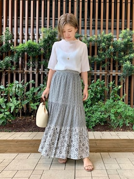 「sara mallika（サラ マリカ）のアイテム（スカート）」を使った、Adaさん（レディース・163cm）の春コーディネート