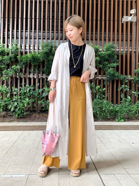 「URBAN RESEARCH ROSSO」｜「アイテム（シャツワンピース）」を使った、Adaさん（レディース・163cm）の春コーディネート