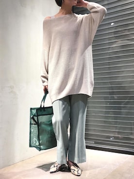 「アイテム（スリッポン）」を使った、DouDou_serikaさん（レディース・167cm・20代）の春コーディネート