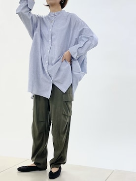 「カーキパンツ」｜DouDou_serikaさん（レディース・167cm・20代）の春コーディネート