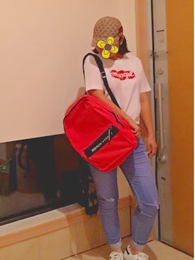 「TOMMY（トミー）のアイテム（バッグ）」を使った、SAYAYANさん（レディース・158cm）の夏コーディネート