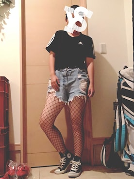 「アイテム（ジャージ）」を使った、SAYAYANさん（レディース・158cm・10代）の夏コーディネート
