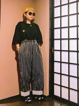 「だぼだぼ」｜「アイテム（アクセサリー）」を使った、SAYAYANさん（レディース・158cm）の秋コーディネート