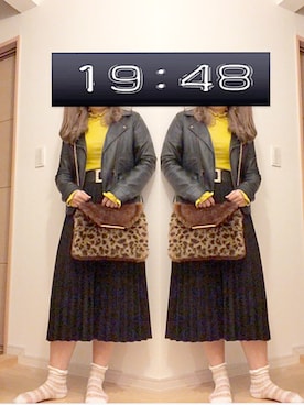 「AZUL（アズール）のアイテム（バッグ）」を使った、SAYAYANさん（レディース・158cm）の秋コーディネート