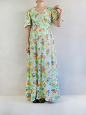 「VINTAGE（ヴィンテージ）のアイテム（ワンピース）」を使った、SZIMPATIKUS_stfさん（レディース・165cm）の秋コーディネート