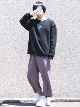 「バラ柄」｜「アイテム（その他）」を使った、つのさん（メンズ・173cm）の春コーディネート