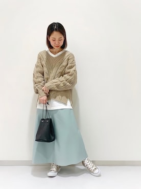 hinaさん（レディース・155cm）の冬コーディネート