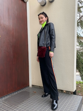 「GU（ジーユー）のアイテム（スカジャン）」を使った、miaさん（レディース・164cm）の春コーディネート