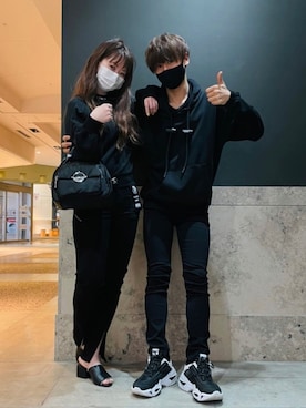 「DIESEL（ディーゼル）のアイテム（パーカー）」を使った、KOICHIさん（メンズ・177cm）の春コーディネート