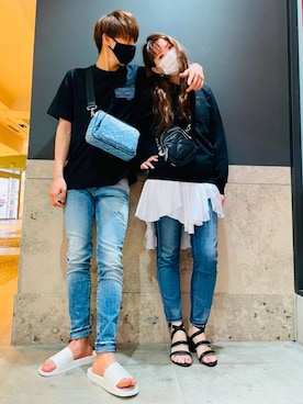 「DIESEL（ディーゼル）のアイテム（Tシャツ/カットソー）」を使った、KOICHIさん（メンズ・177cm）の春コーディネート
