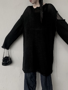 「Yohji Yamamoto（ヨウジヤマモト）のアイテム（ニット/セーター）」を使った、morii210さん（レディース・166cm）の春コーディネート