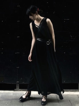 「GUIDI（グイディ）のアイテム」を使った、morii210さん（レディース・166cm）の夏コーディネート