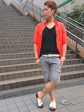 たけのりんさん（メンズ・172cm）の夏コーディネート