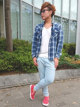 「Request（リクエスト）のアイテム」を使った、たけのりんさん（メンズ・172cm）の秋コーディネート