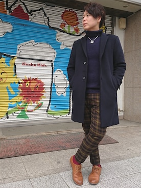 「Vicci（ビッチ）のアイテム」を使った、たけのりんさん（メンズ・172cm）の春コーディネート